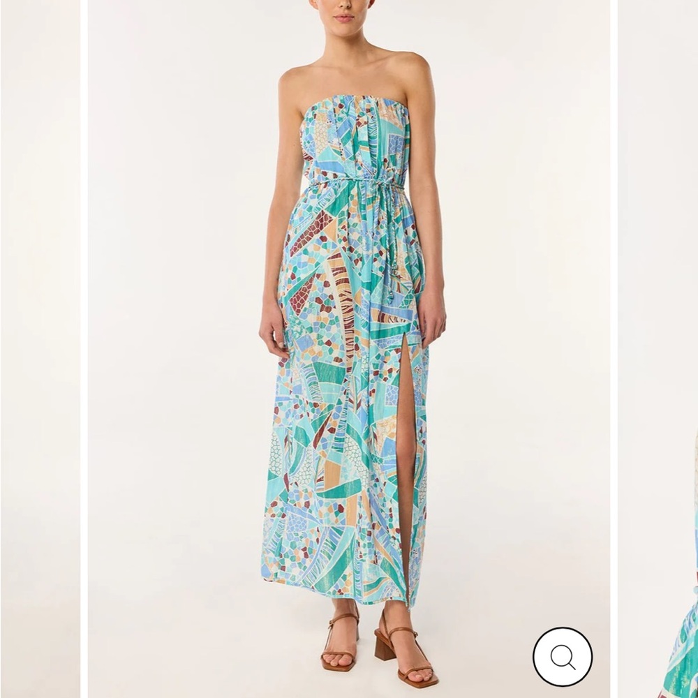 Poupette St. Barth Floral Print Dress in Green